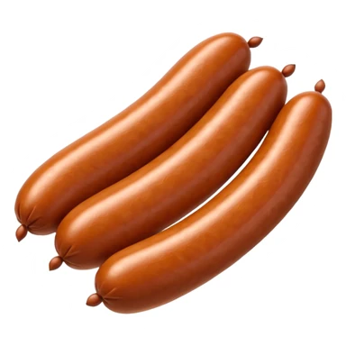 Linked together sausages.
Apple emoji style sticker