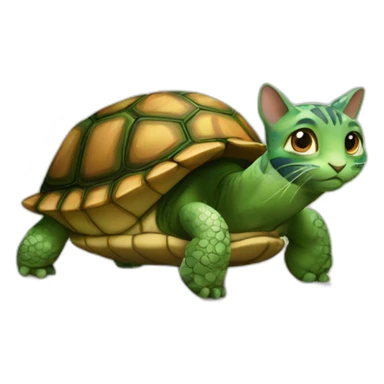 Tortle and cat sticker