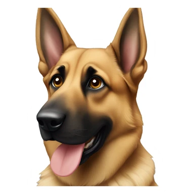 german shepard with floppy ears sticker