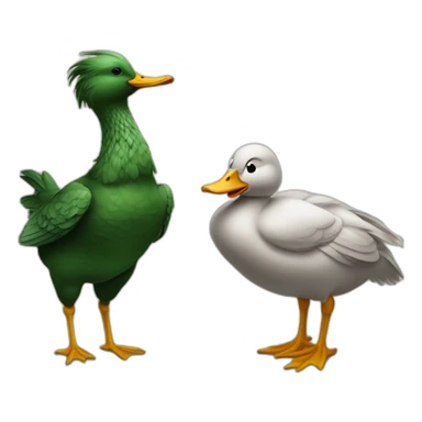 Canard à côté d’un dindon et d’un poulet sticker