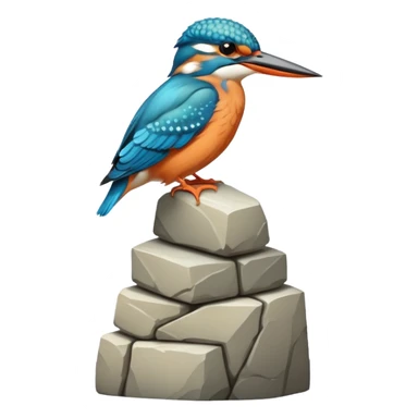 kingfisher bird on top of a tower sticker