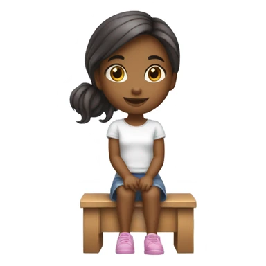 Petite fille métisse fait de la balançoire sticker