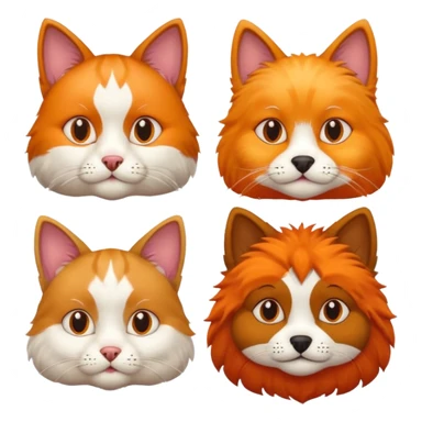 cat and four dogs behind her sticker