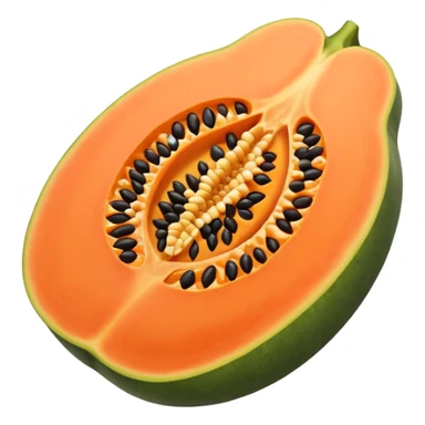 slice of papaya fruit sticker