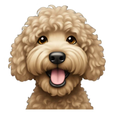 Black golden doodle  sticker