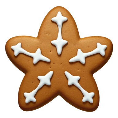 gingerbread cookie in star shape sticker