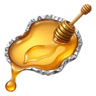 𝕊𝕞𝕒𝕝𝕝 𝕔𝕣𝕚𝕟𝕜𝕖𝕕 𝕡𝕚𝕖𝕔𝕖 𝕠𝕗 𝕒𝕝𝕝𝕦𝕞𝕚𝕟𝕚𝕦𝕞 𝕗𝕠𝕚𝕝, with a tiny drop of honey in the middle sticker