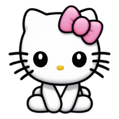Hello kitty sad tear running down sticker