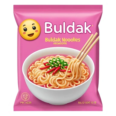 Buldak noodles packet pink original  sticker