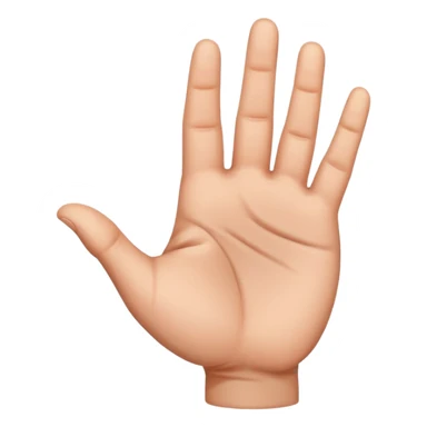 Fingering hand emoji of the palm side of the hand with the first and fourth finger are folded down, second and third finger are extended together touching each other  sticker