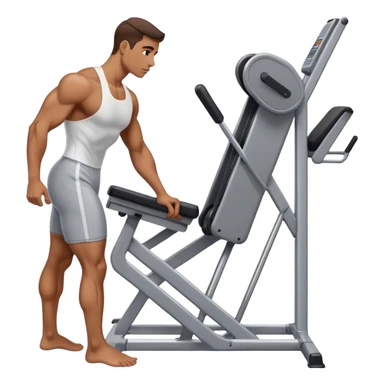 side-view of guy using calf-raise machine sticker
