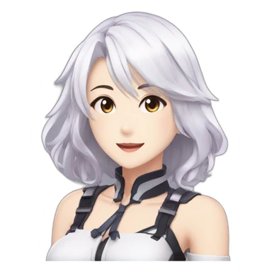 Honkai impact 3rd kiana kaslana white hair sticker