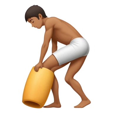 Make a regular person facing away from me kind of bent over aching from his back in pain because he’s carrying a long silhouetteted object that’s very cylindrical. It’s very big and hurts very much  sticker