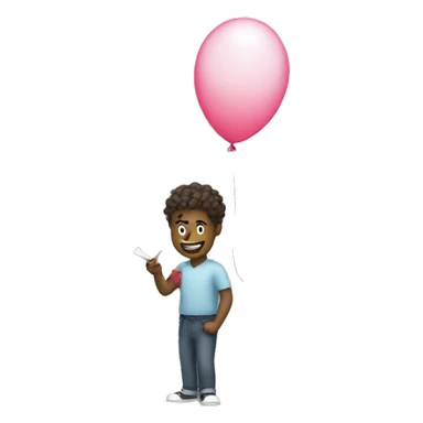 Write LOCA with balloon  letters sticker