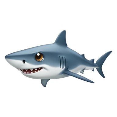 Shark with star eyes sticker