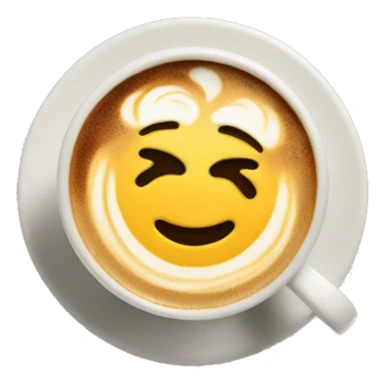  A wallpaper and a coffee with latte art sticker