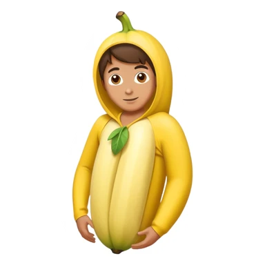 person in a banana costume sticker