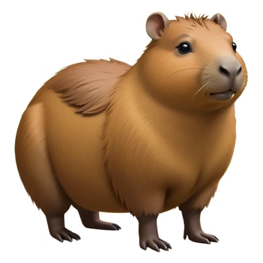 cinematic-capybara-realistic-full-body-on-all-fours-emoji,-plump-and-relaxed-body-soaking-in-the-warm-sun,-short-brown-fur-slightly-ruffled,-head-tilted-dramatically,-calm-expressive-eyes-exuding-serene-wisdom,-simplified-yet-realistic head tilted confidently staring at the camera ina. comical way sticker