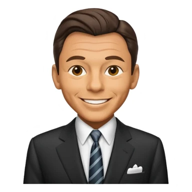 Frank sinatra emoji showing good data sticker