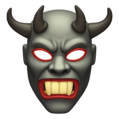 oni mask sticker