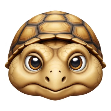 cinematic-tortoise-realistic--emoji,,-wrinkled-wise-face-peering-ahead-with-calm-determination,-cute large-eyes-reflecting-centuries of wisdom, sticker