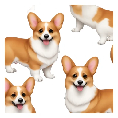 Red pembroke welsh corgi with a black muzzle sticker