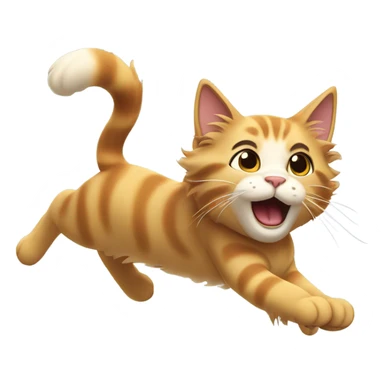 Flying cat sticker