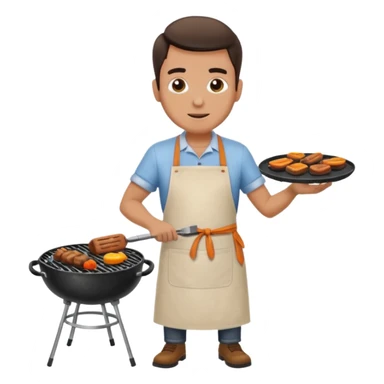 Man grilling on blackstone sticker