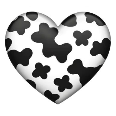 Cow print heart  sticker