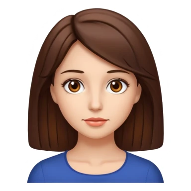 lady with brunnete hair sticker