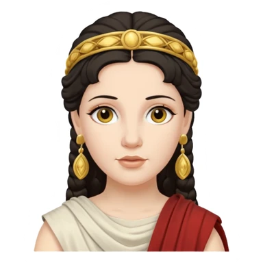 Ancient roman Women with Earrings sticker