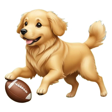 Dog playing football sticker