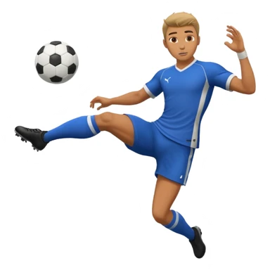 footballeur kicking a soccer ball sticker