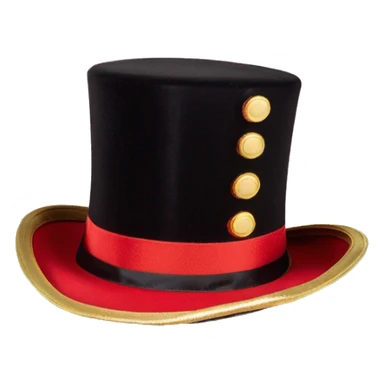 Disney The Greatest Showman Circus Ringmaster Top Hat, Black/Red/Gold, One Size sticker