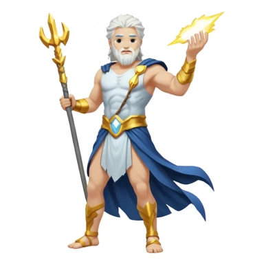 fullbody god ZEUS, standing still sticker
