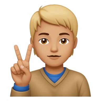 Een mix van een smiley die een middelvinger op steekt en deze: 🥰 sticker