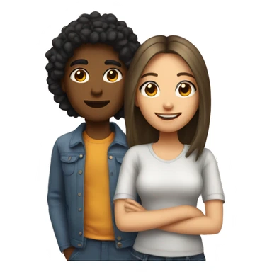 a girl with bf sticker