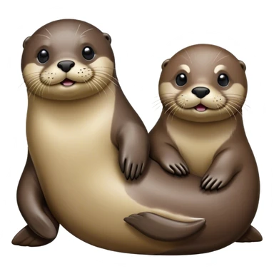 Seal and otter sticker