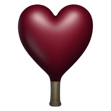 Wine red heart sticker