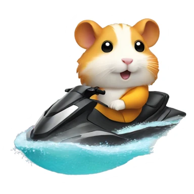 hamster on jetski sticker