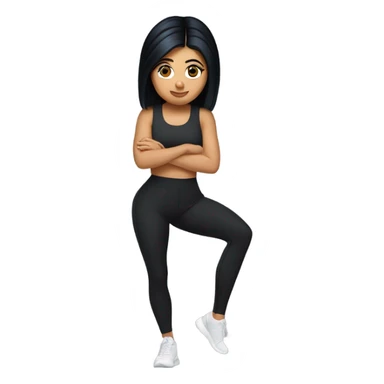 Kylie Jenner squatting  in yoga pants sticker