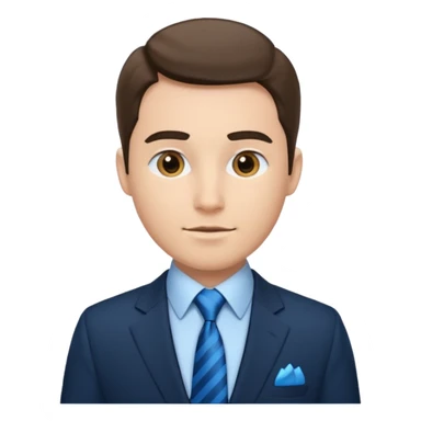 guy with suit and blue tie sticker
