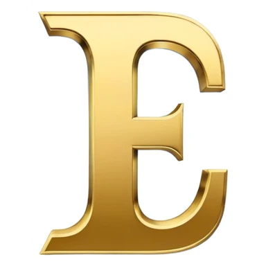 Bold Blue-White-Gold Font Big Capital “I” Letter  sticker