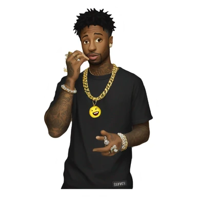 21 savage buying chains sticker