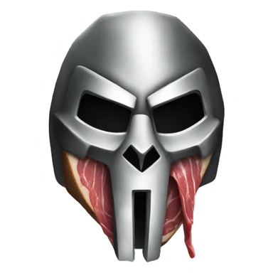 mf doom mask with steak sticker