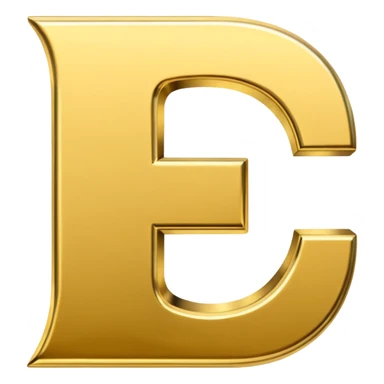 Currency crypto money symbol for the money "Fcoins" letter F in gold sticker
