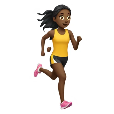 Runner girl sticker