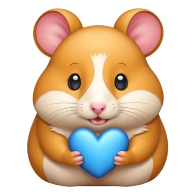 happy heart hamster sticker