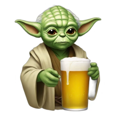 Yoda drink the beer sticker