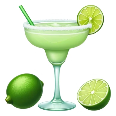 Frozen pale green margarita sticker